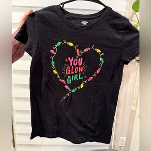 Girls Christmas Tee. “You glow girl”